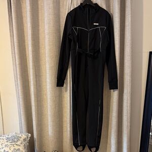 PrettyLittleThing Black Jumpsuit with White Accents